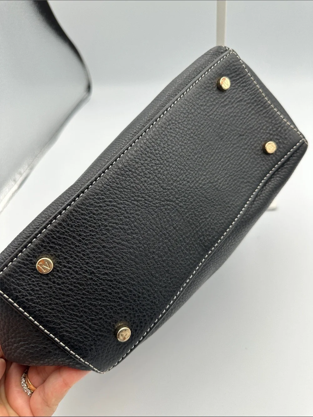 Frances Valentine Small Chloe Leather Tote Black